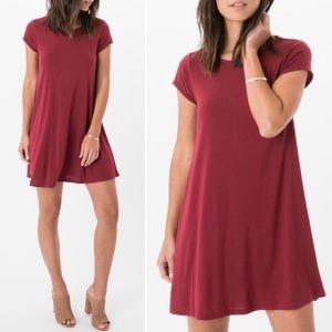 Z Supply Red Jersey Swing Dress Small